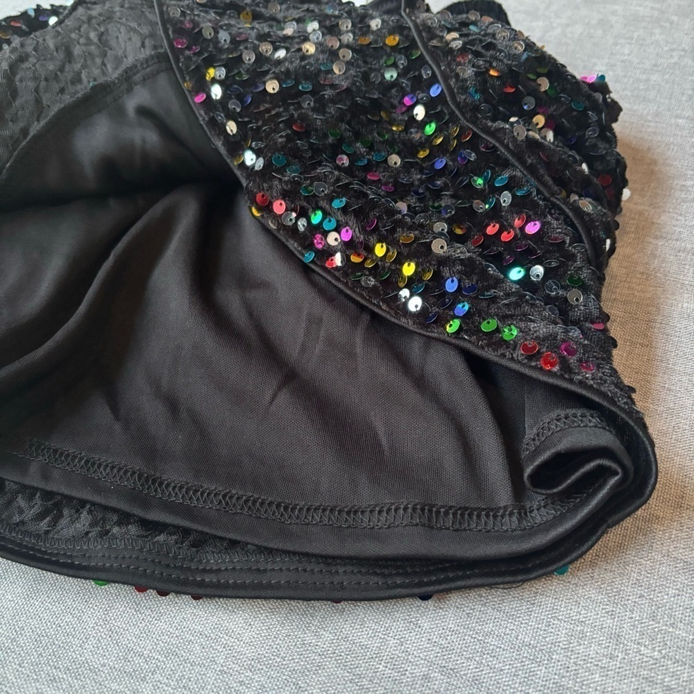GRACE KARIN Girls Sequin Skirt Girls Fashion Party Three Layer Ruffle Skirt - Picture 8 of 8